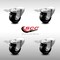 Service Caster 3.5 Inch SS Phenolic Wheel Swivel Bolt Hole Caster Set with Total Lock Brake SCC SCC-SSBHTTL20S3514-PHS-4 - alternate 4